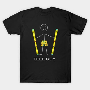 Funny Mens Telemark Skier design T-Shirt